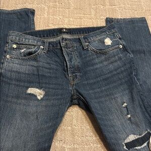 Distressed Blue Women's Jeans